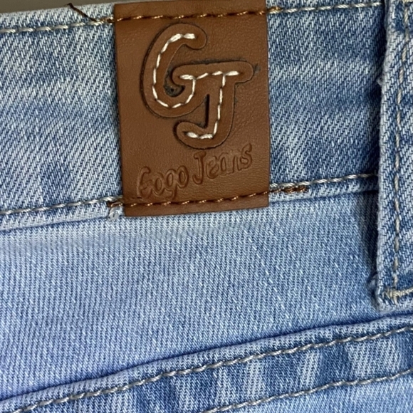 🌻GoGo Eco-Friendly Juniors' Ripped Skinny Jeans Size 0/24 Distressed Denim👖 - Picture 5 of 8